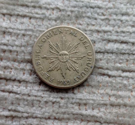 Werty71 Уругвай 1 песо 1969 солнце