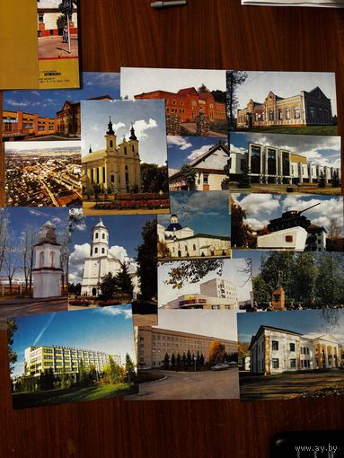 Открытки Слоним 750 лет (набор 16 штук) Паштоўкі Слонім 750 гадоў