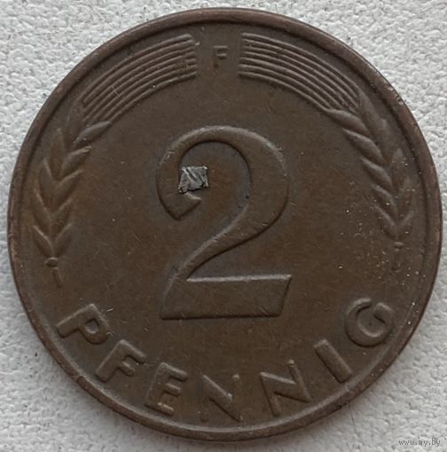 Германия 2 пфеннига 1964 г. F