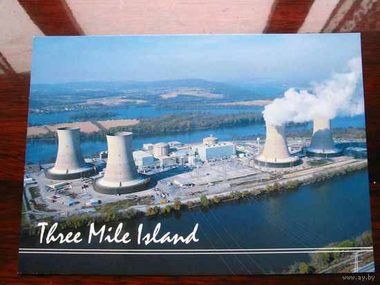 С005-3092 Открытка Three Mile Island Middletown PA США Конец 1990-х – начало 2000-х Подписана