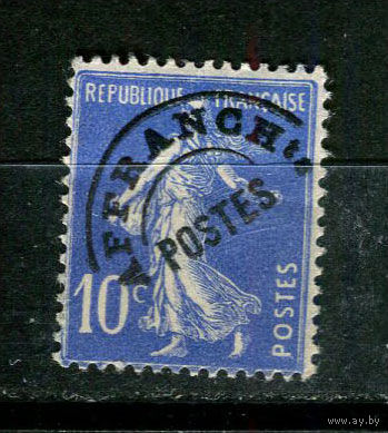 Франция - 1931/1934 - Сеятельница 10С с предварительным гашением - [Mi.271V] - 1 марка. Гашеная.  (Лот 25JH)-TG2P25