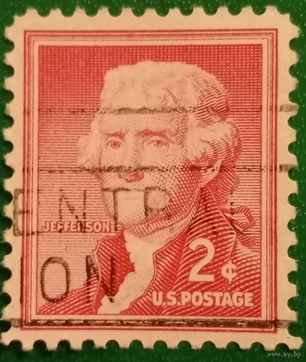 США 1954. Третий президент США Томас Джефферсон