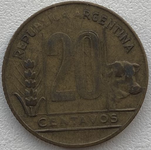 Аргентина 20 сентаво 1950 г.