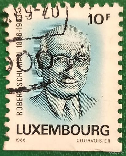 Люксембург 1986. Французский политик Робер Шуман 1887-1963