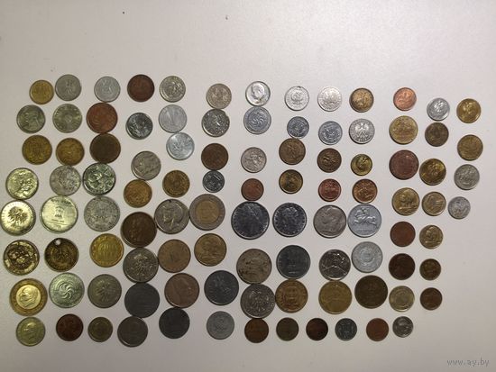 Лот монет страны мира 100 шт