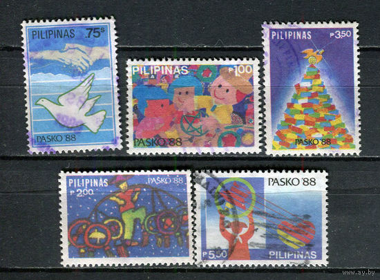 Филиппины - 1988 - Рождество - 5 марок. Гашеные.  (LOT GL9)-T3P42