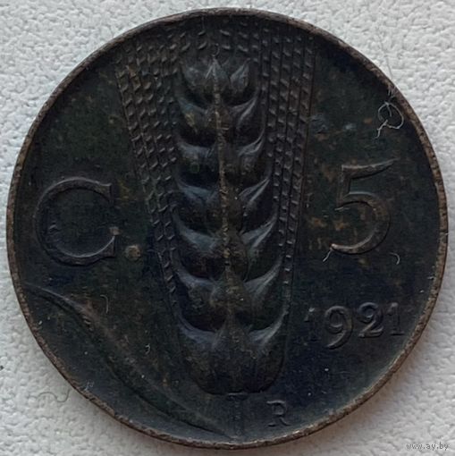 Италия 5 чентезимо 1921 г.