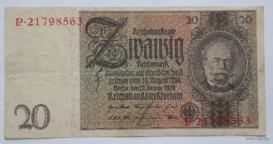 Германия 20 марок 1929