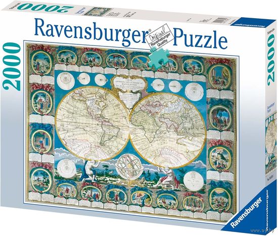 Пазл Ravensburger 16633 Историческая карта мира, 2000 деталей