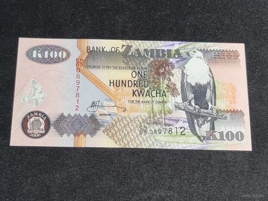 ЗАМБИЯ 100 квача 2006  Unc