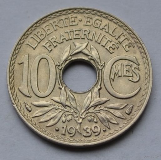 Франция, 10 сантимов 1939 г.