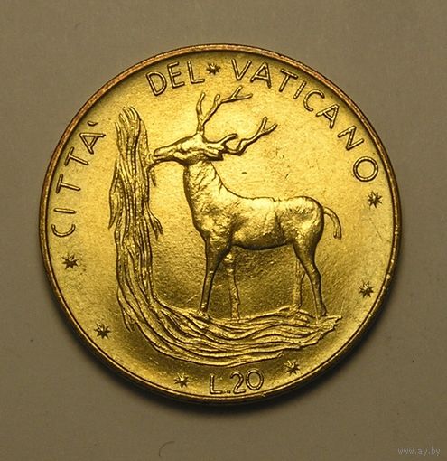Ватикан, 20 Лир 1973 Олень
