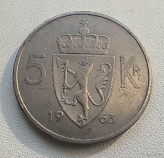 Норвегия 5 крон 1963  3-4-1