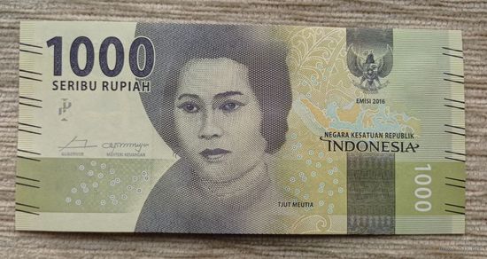 Werty71 Индонезия 1000 рупий 2016 UNC банкнота