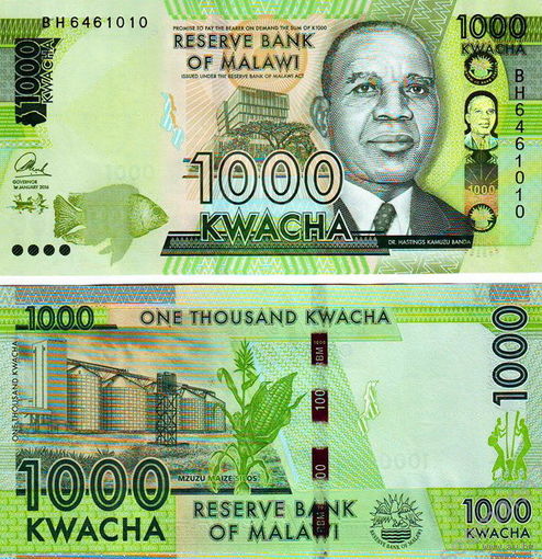Малави 1000 квача 2024 год UNC