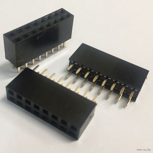 PBD-2*8 ((цена за 15 штук)) разъем штыревой на плату. DS1023-2x8, Гнездо 2.54мм. PBD-16. Dupont
