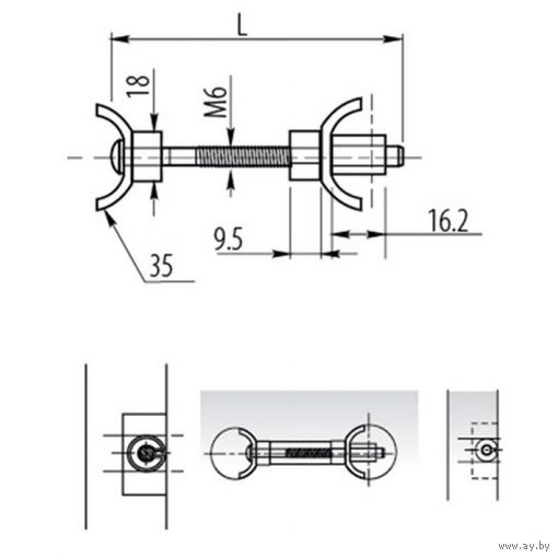 Стяжка для столешниц GTV 100 mm