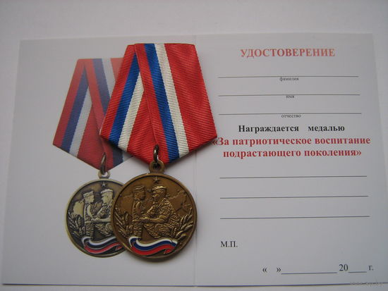 За патриотическое воспитание.
