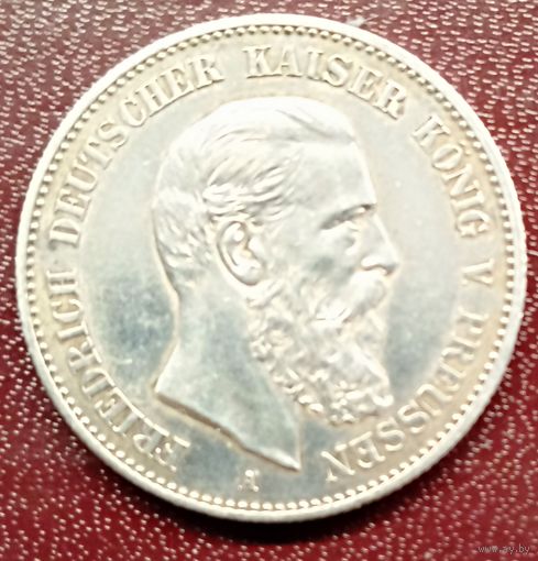 Пруссия 2 марки 1888. Редкость! Состояние!