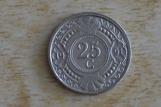 Антильские острова 25 центов 1991