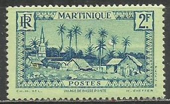 Мартиника. Деревня островитян. 1933г. Mi#150.