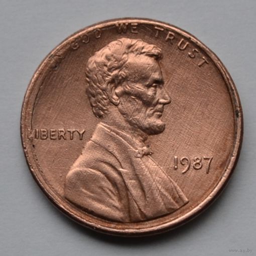 США, 1 цент 1987 г.