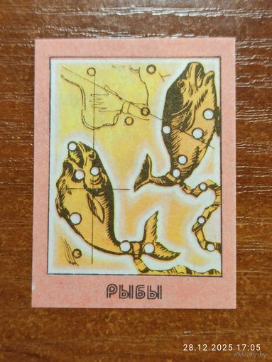 Спичечная этикетка Рыбы