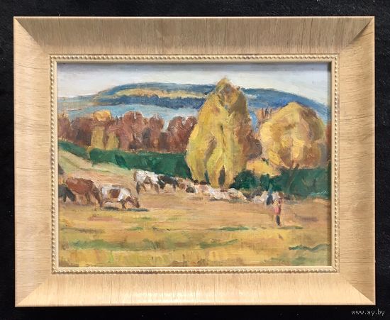 Крохалев П.С (Крохолев) "Начало осени",1978г. Холст, масло. Размер 42х52,5 см.