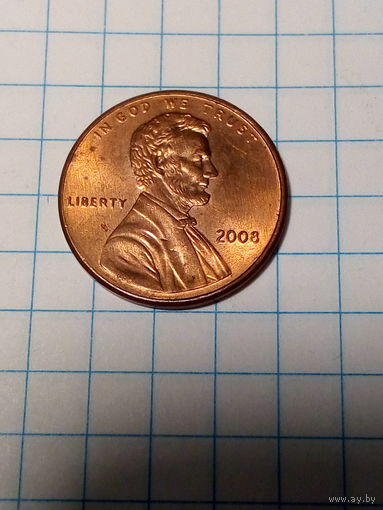 1 цент США  2008  год