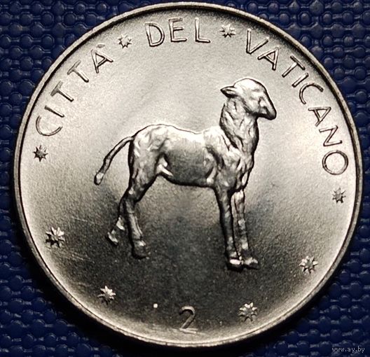 Ватикан 2 лиры 1972 г.