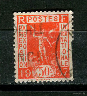 Франция - 1936 - Всемирная выставка 50C - (с повреждением) - [Mi.331a] - 1 марка. Гашеная.  (Лот 26JH)-TG2P25