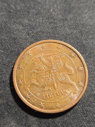 Литва 5 евроцентов 2021