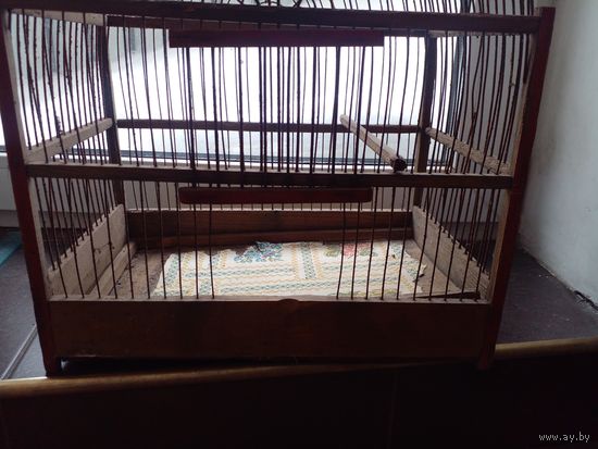 Клетка для птиц старая 50-х г. 42Х35Х2 см.