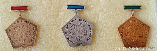 Спартакиада профсоюзов Минская область 1, 2, 3 место 1971 (лег.мет.)