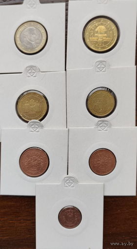 Австрия набор евро 2009 (7 монет) UNC (без 2 евро)