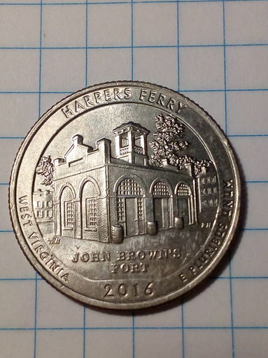 25 центов США 2016 год вирджиния