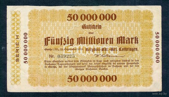 Германия, 50 миллионов марок 1923 год.