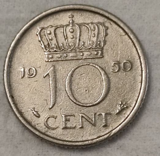 Нидерланды 10 центов, 1950 (14-11-11)