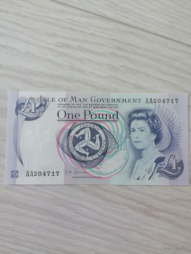 Остров Мэн 1 фунт UNC