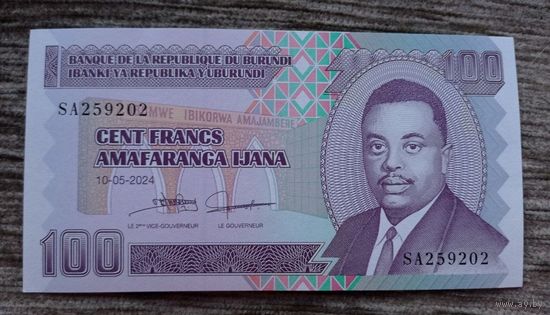 Werty71 Бурунди 100 франков 2024 UNC банкнота