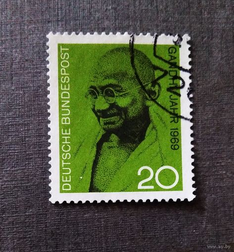 Марка Германия 1969 год Ганди