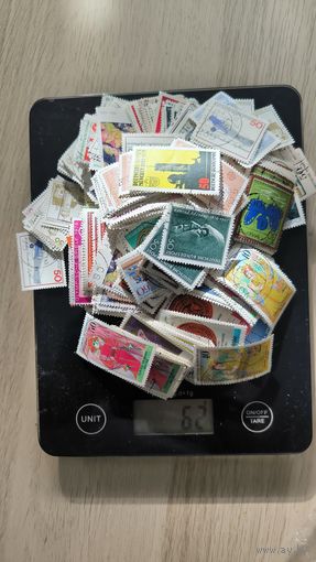 Подборка марок ФРГ  гашеные вес 63 грамм количества  около 700+-