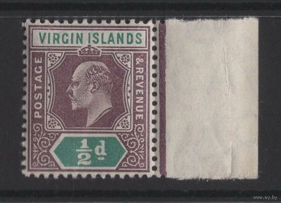 1904 Виргинские острова ** Edward VII, марка из серии (SG 54), Британские колонии