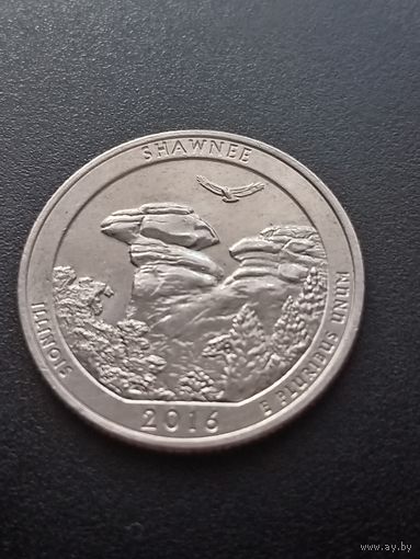 США 25 центов  2016 г. D - Национальный лес Шони