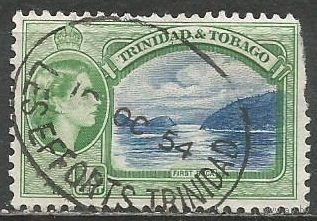 Тринидад и Тобаго. Королева Елизавета II. Бухта. 1953г. Mi#155.