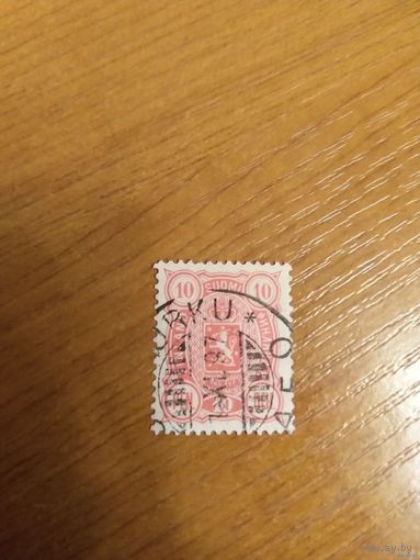 1889 Россия Великое княжество Финляндское зуб 14 на 13 герб (4-8)