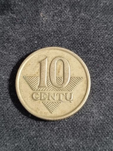 Литва 10 центов 1998
