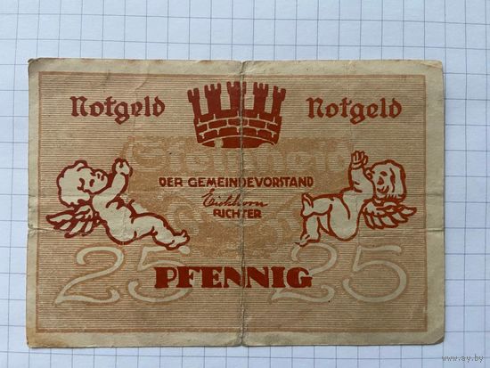25 пфеннингов (нотгельды) 1921 г. Германия.