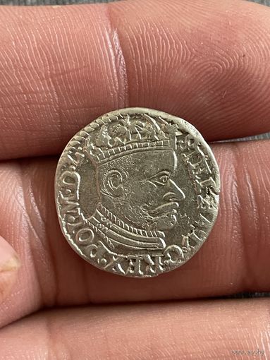 3 гроша 1583 R3 редкий! Баторий!