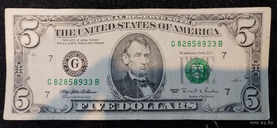 5 долларов США, 1995г.